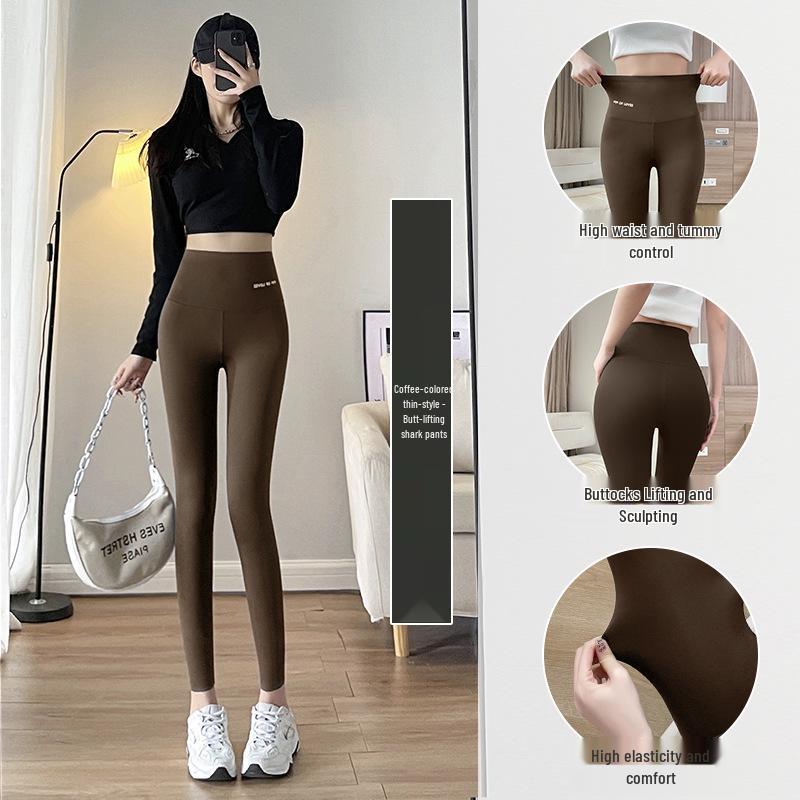 High-Waist Seamless Barbie Yoga Pants for Women - Thin Summer Cropped Pants for Fitness, Spring/Autumn Wear