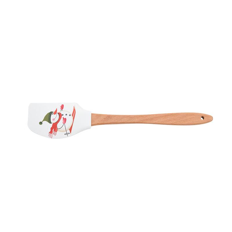 Silicone Cream Spatula with Beech Wood Handle