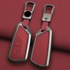 Zinc Alloy Genuine Leather Auto Key Fob Cover Case Housing Fit For Vw Volkswagen Golf 8 Skoda Octavia A8 Mk8 Seat Leon Mk4 Accessory