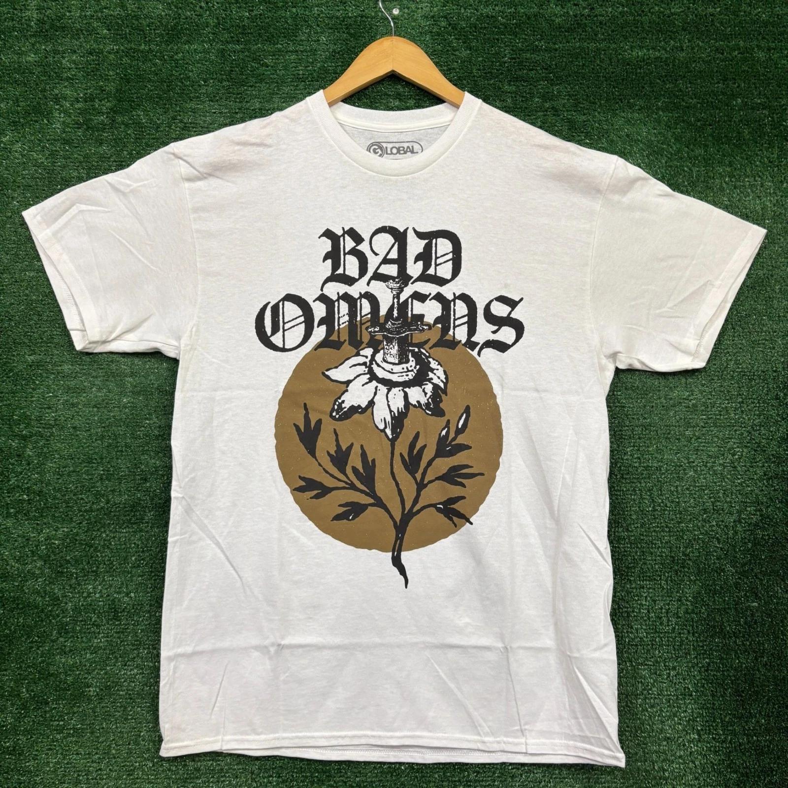 Bad Omens Sword Flower Heavy Metal Band T-Shirt Size Large L