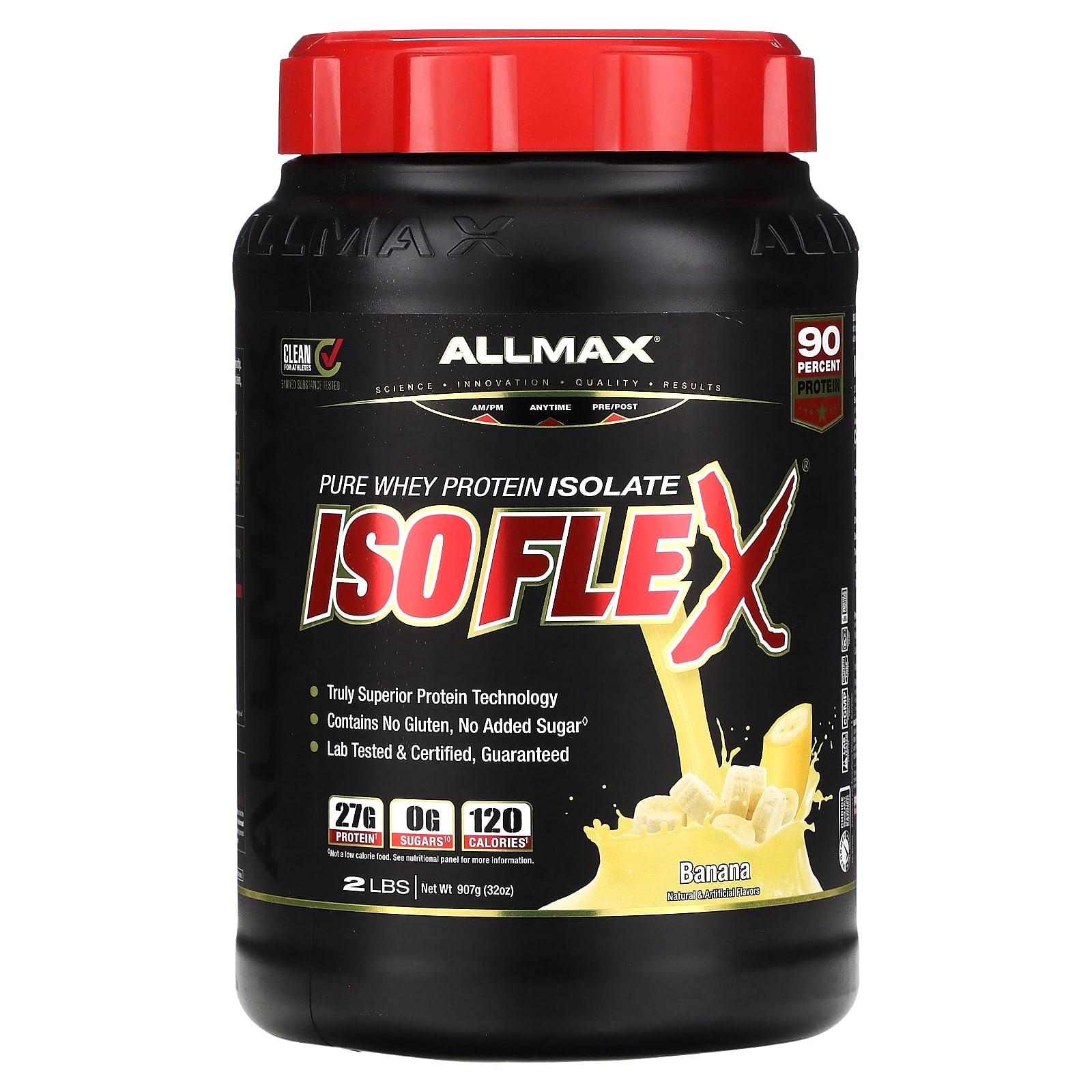 

Isoflex®, Pure Whey Protein Isolate, Banana Flavor, 907G (2Lb)