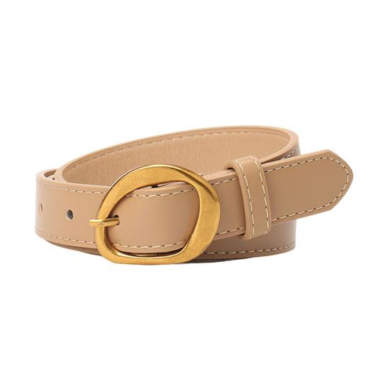 

Женский ремень с нестандартной геометрической пряжкой, множеством отверстий, регулируемой длиной, искусственная кожа, уличный стиль, однотонный хаки