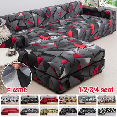 Stretch Sofa Cover with Elastic Bottom Non Slip Spandex Couch Cover Furniture Protector Sectional Soft Slipcovers for Kids Pets