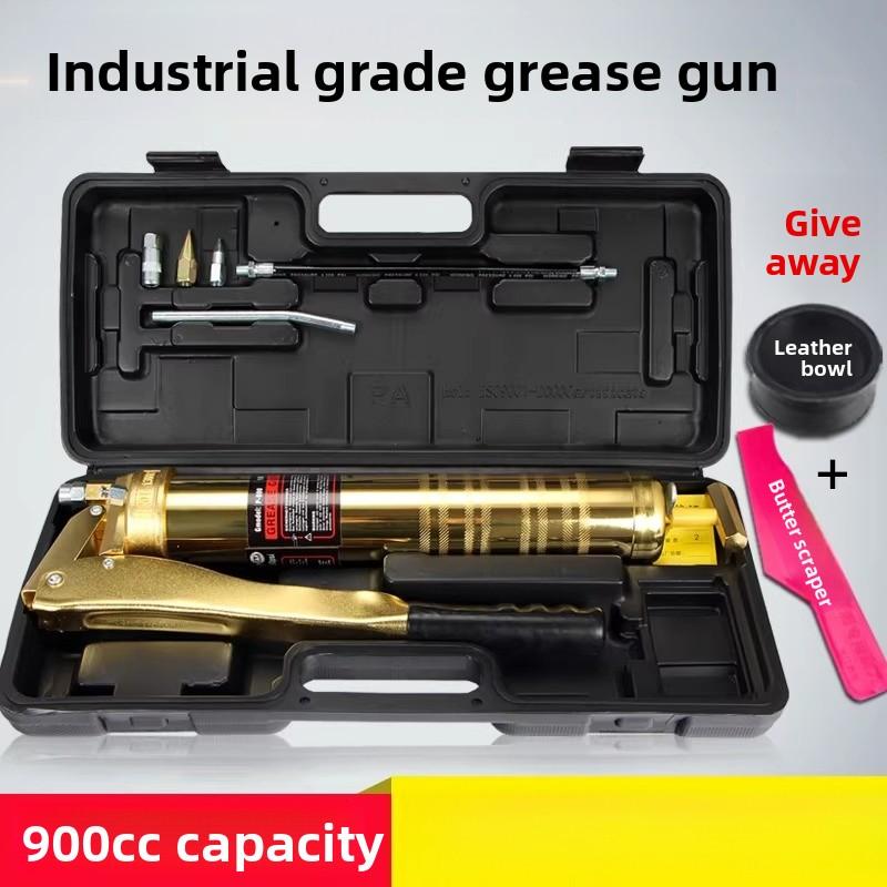 Self Priming Lever Grease Gun Heavy Duty Manual High Pressure for Machinery Lubrication