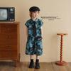 Boys' Sleeveless Floral Print Cotton Summer Set
