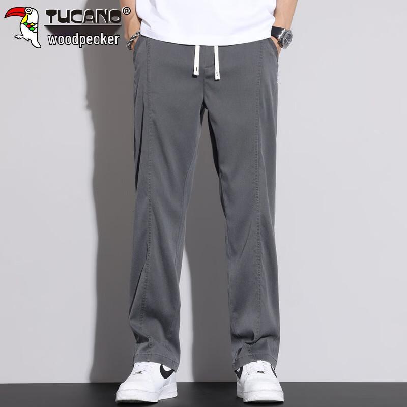 TUCANO Men's Lyocell Blend Loose Straight Leg Casual Pants