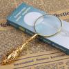 Magnifying Glass with Handheld Portable Tools for Seniors Reading and With Exquisite Patterned Handles European Style