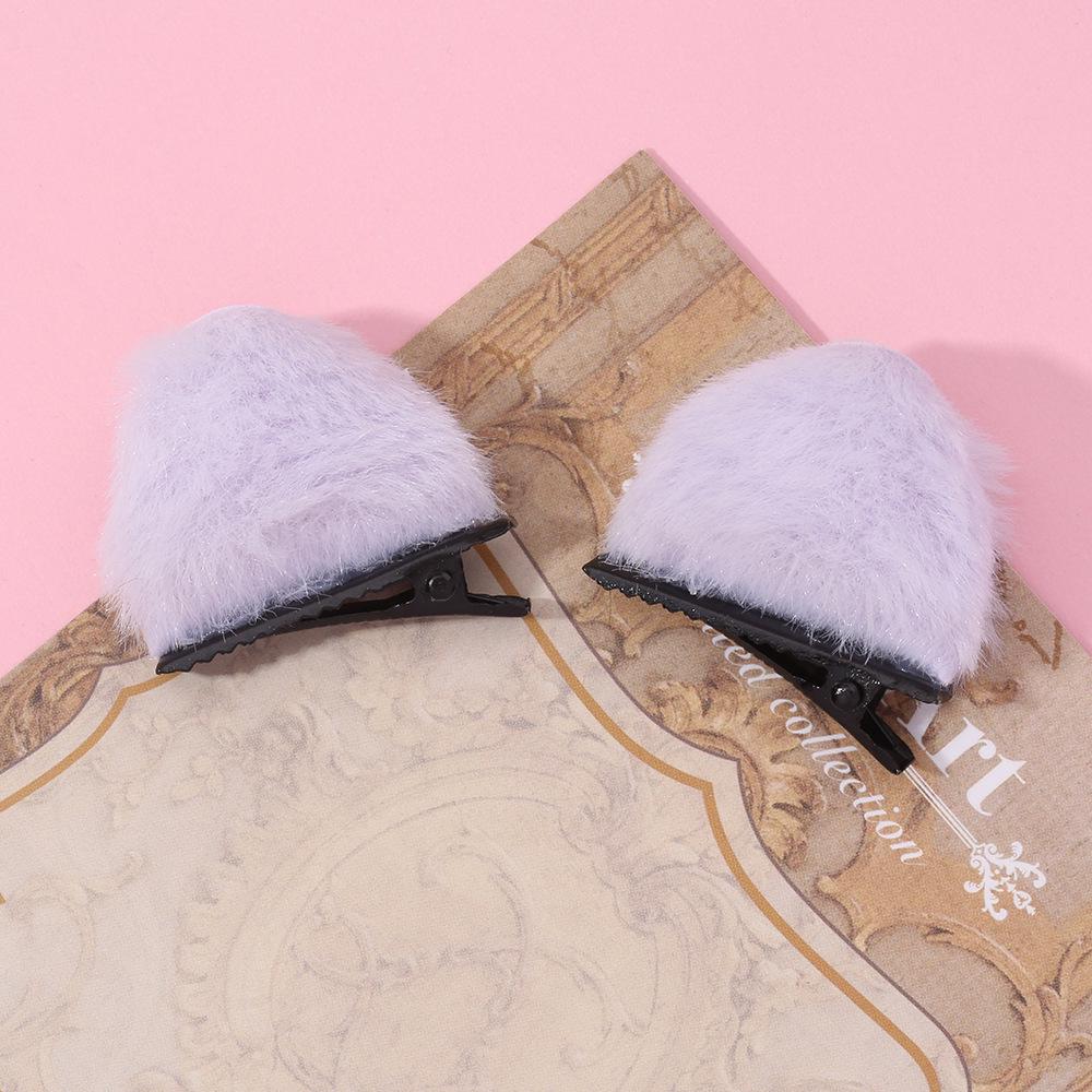 

Плюшевые заколки для волос с кошачьими ушками: Милые 3D мультяшные заколки для девочек - Аксессуары в корейском стиле для осени и зимы