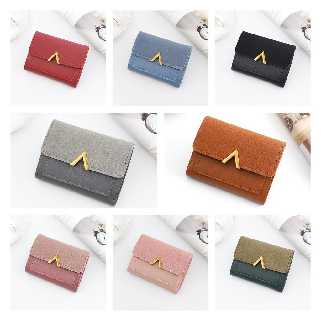 Stilvolle Damen-Kurzbörse mit großem Fassungsvermögen und mehreren Fächern, in Bonbonfarbe und aus weichem PU-Leder