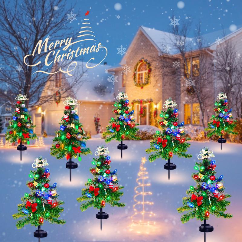 Outdoor LED Snowflake Solar Christmas Lawn Lights