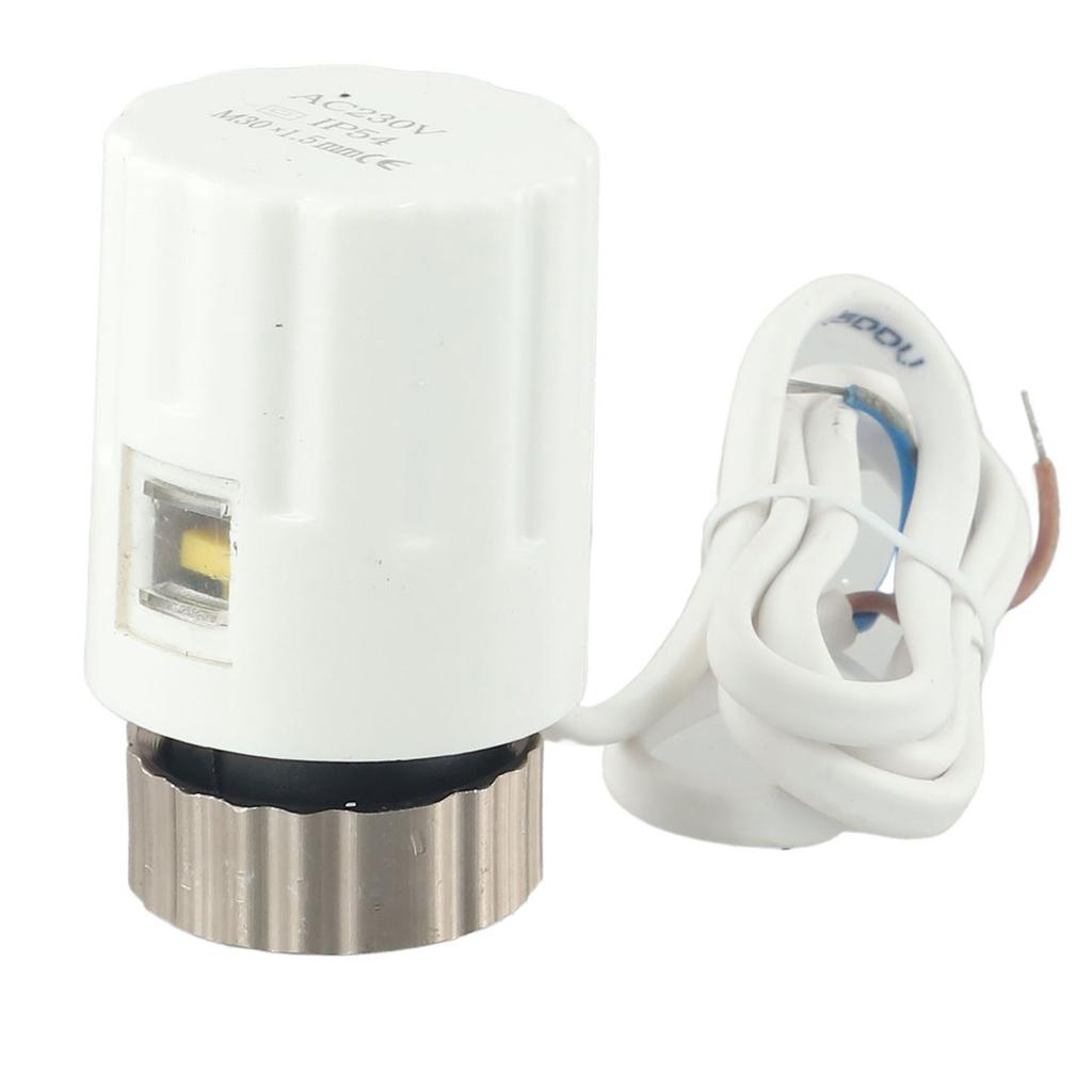 1 STK Elektrothermischer Stellantrieb Weiß AC230V M30*1,5mm Fußbodenheizung Heizkörper Wohnzimmer Renovierung DIY Zubehör