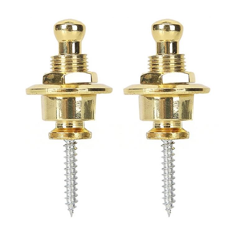 Set of 2 Guitars Strap Safe Locks Elegant Buttons Guitar Accessory Set Metal Strap Locks Electric Guitar Part for Repair