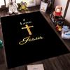 I Love Jesus Cross Design Rug Non-slip Rug Suitable for Living Room and Bedroom Sofas.