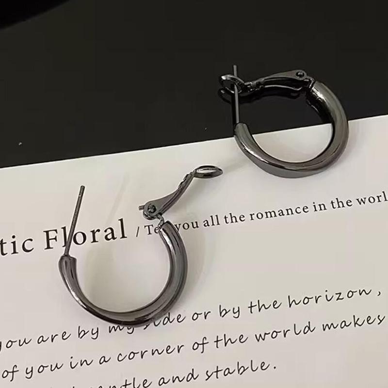 Fransız Metal Halka Küpeler - 2023 Yeni Stil, Benzersiz Mizaç, Bayanlar İçin Sade Tasarım