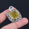 Natural Multi Fluorite Gemstone Jewelry 925 Sterling Silver Pendant For Girls