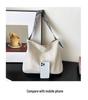 Women's 2025 Korean Style Color Block Tote Bag with Wide Strap: New Large Capacity Casual Shoulder Handbag