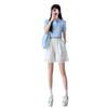 Summer Women's Thin New Straight High Waist Outer Wear Wide Leg Pants Thin Five-point Pants
