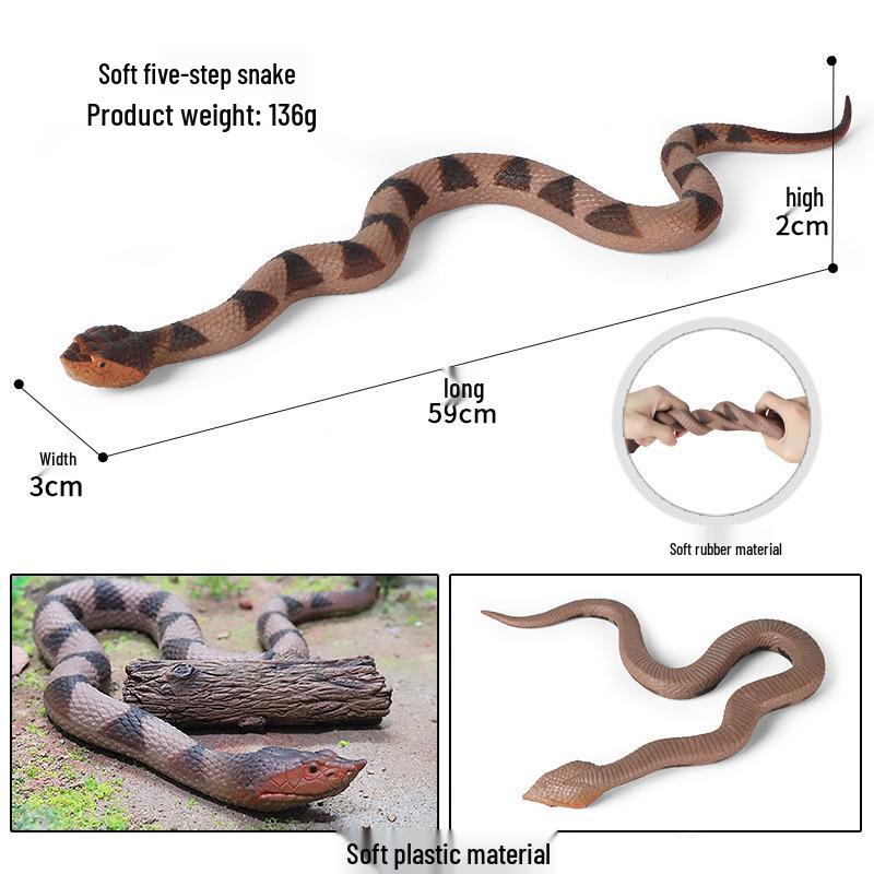 Large TPR Wild Animal Model Set: Rhinoceros, Elephant, Wolf, Snake, Crocodile, Turtle - Children s Cognitive Play Toy Ornaments