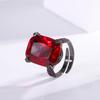 Jewelry Simulation Red Corundum Bird'S Nest Cut Black Gold Retro Set 15 * 20