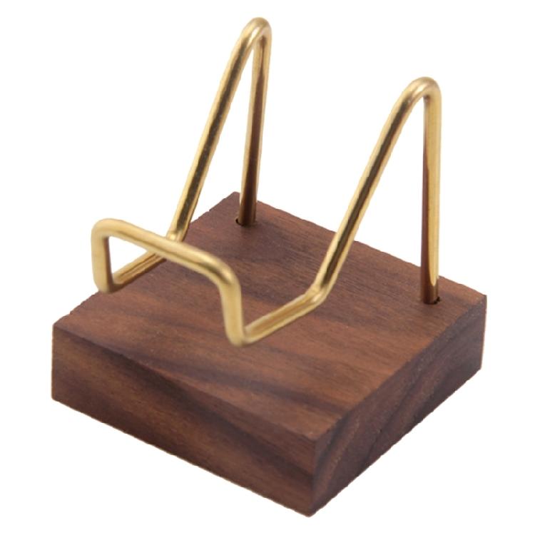 Walnut Crystal Display Holder Multifunction School Office Restaurant Tabletop