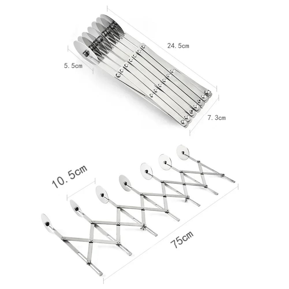 3/5/7 rotelle taglierina divisore impasto coltello per pasta laterale lama rullo flessibile pelapatate per pizza utensili da forno in acciaio inossidabile