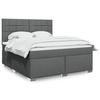 VidaXL Slatted Bed Base with Mattress Dark Grey 180x200cm Fabric 3290568