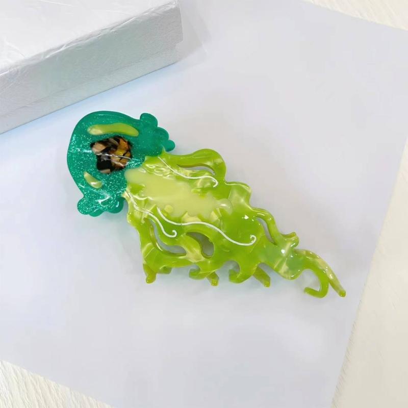 Fashionable Jellyfish Shaped Acetate Hair Clip Women's Hair Accessory For Women Seeking Fashion And Individuality