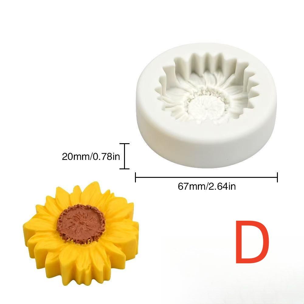 3D Sonnenblumen Kerzenform Silikon Seife Gips Aromatherapie DIY Backwerkzeuge Gips Heimdeko Ton Harz Kunsthandwerk Bouquet