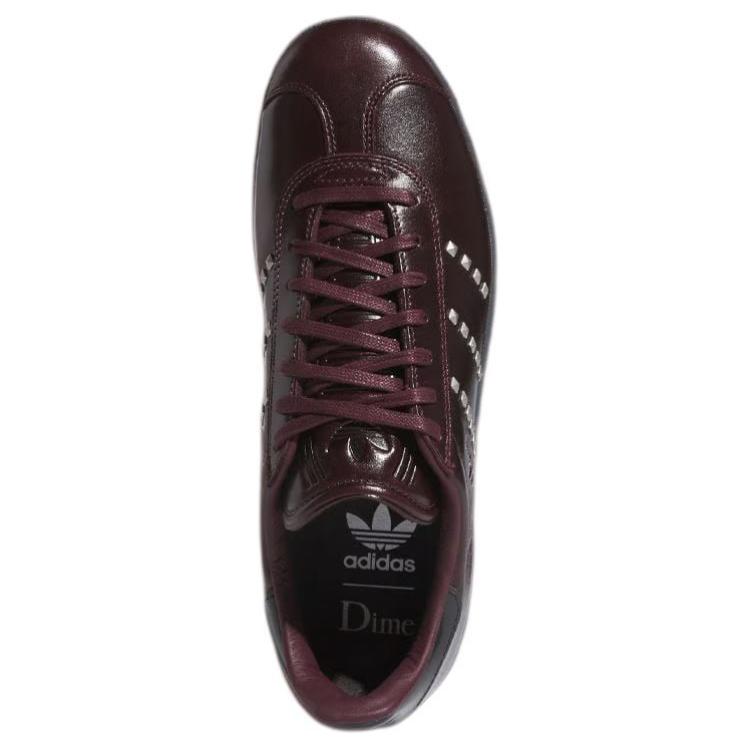 Dime x adidas Gazelle ADV Maroon Silber Metallic Nieten Herren Sneaker Rot Core-Black IG2046