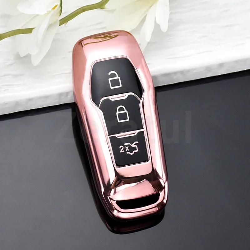 

For Ford Mondeo Mk2 Mk3 Mk4 Mk5 Mk6 Mk7 Ranger Fusion Kuga S-Max Tpu Car Key Case Cover Auto Shell Fob Holder Accessories