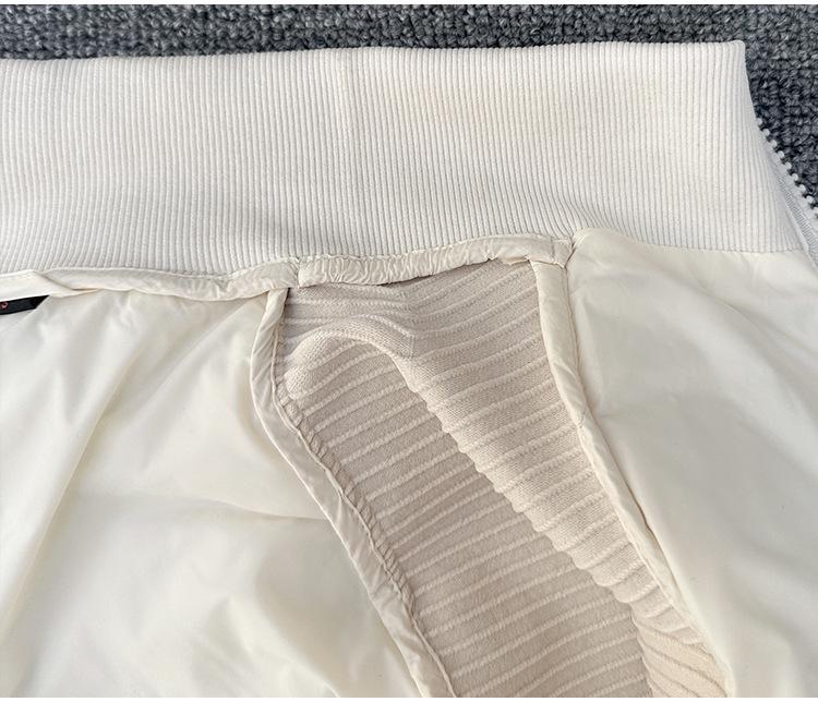 Women's Short Slimming Lightweight White Goose Down Jacket for Running and Outdoor Yoga - Autumn/Winter