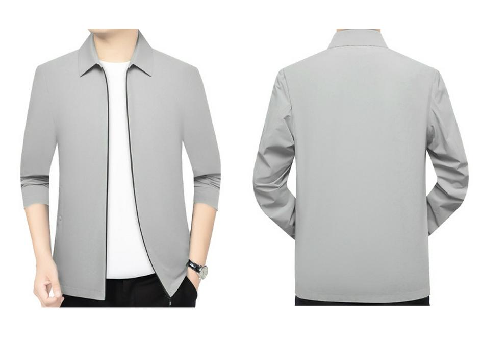 2026 Summer Men's Lapel Sun Protection Business Jacket - Middle-aged Administrative Style
