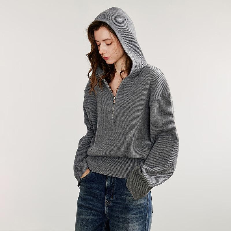 Women's Fall 2025 Retro Hooded Casual Sweater