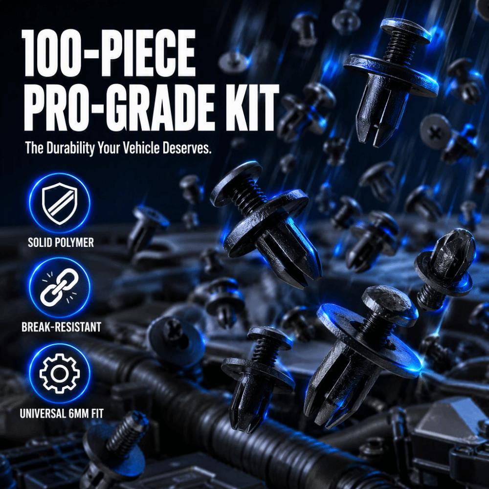 100PCS 6mm Car Plastic Rivets Plastic Fender Retainers Durable Push Pin Clips Trim Part Mount