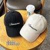 Men's and women's face small baseball caps spring and summer fashion versatile trendy brand letter embroidered wide-brimmed peaked caps