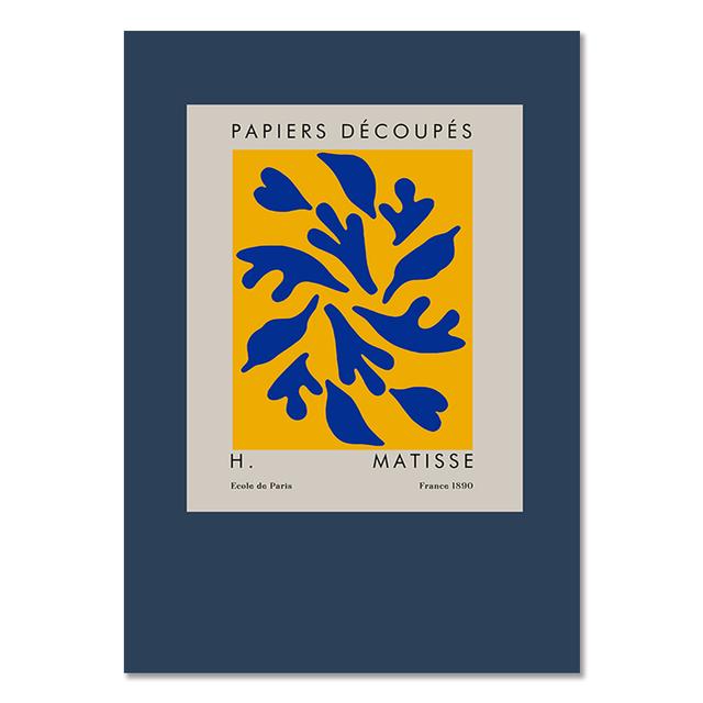 Henri Matisse Abstract Canvas Art Posters Nordic Vase Flower Decoration Paintings Print Picture for Living Room Blue Home Decor