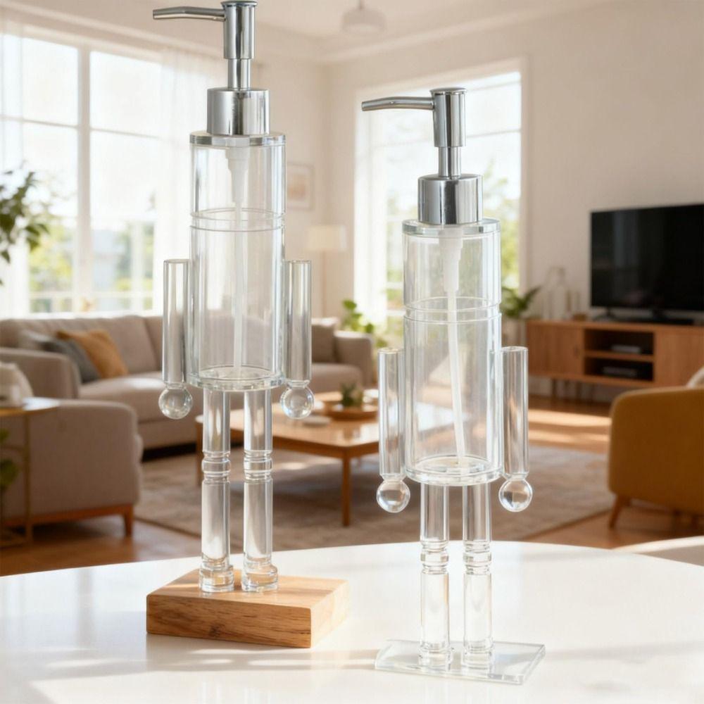 Transparent Nutcracker Soap Dispenser Refillable Home Kitchen Accessories Decor Christmas Hand Soap Bottle Acrylic