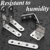 Wopanxye 24 Pieces Angle Bracket Shelf Holder Fixing Hardware Stainless