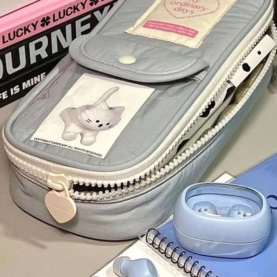 Astuccio per matite con cerniera per gatti dei cartoni animati Astuccio cosmetico multifunzione Nuova custodia per cancelleria per studenti
