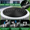 128-158-180CM Inflatable Hot Tub Cover Adjustable PVC Rainproof Protective Outdoor Round Hot Tub Cover for SPA Pools