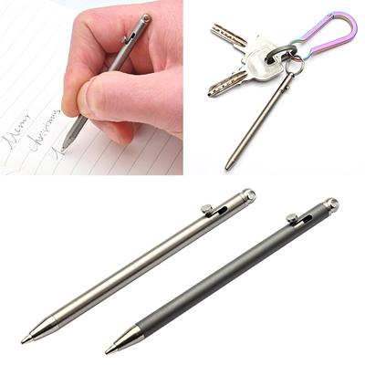 EDC Pocket Pen Mini Pen Titanium Balpen Draagbare Sleutelhanger Pen Outdoor Gereedschapsuitrusting Pen Cadeau voor Mannen en Vrouwen