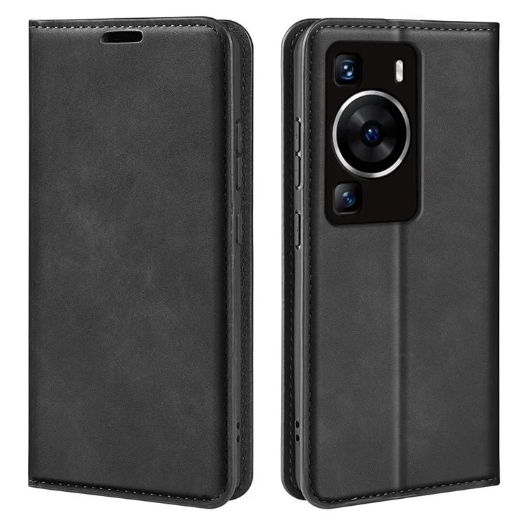 

For Huawei P60 PU Leather Flip Wallet Case Skin-touch Stand Cell Phone Cover