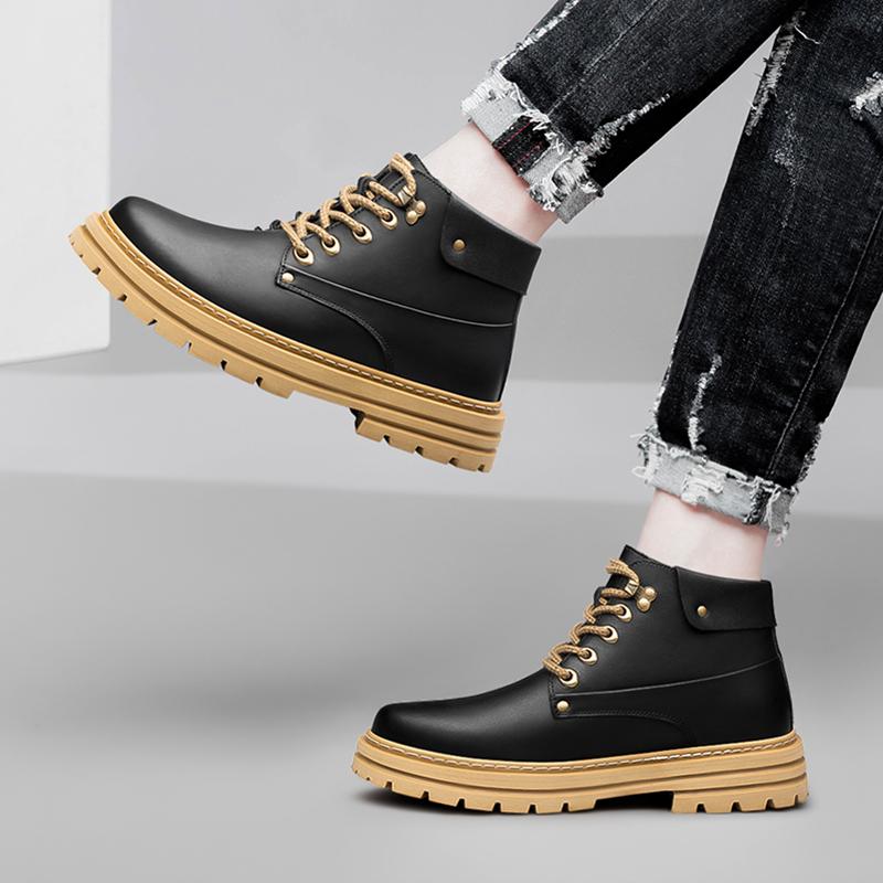 Mode Retro Lederstiefel Warme Schuhe für Herren Outdoor Motocross Stiefel Formelle Erwachsenen Schuhe Neue Ankunft Männliche Markenstiefel