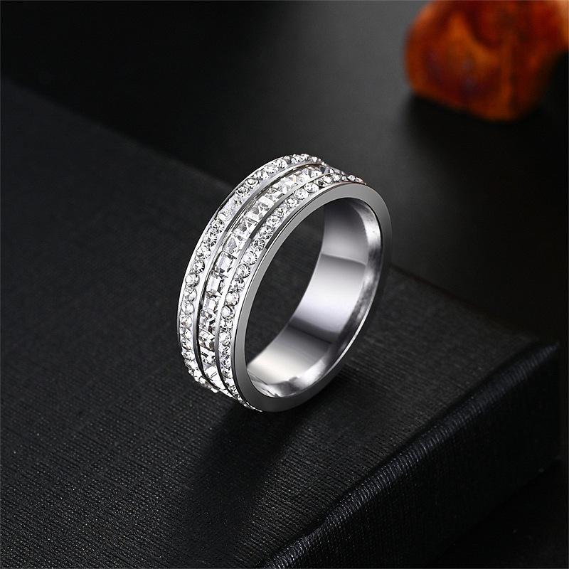 

Элегантное кольцо с цирконом «Звездное небо»: Женские модные парные украшения из титановой стали Size 12