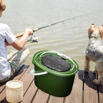 Bait Bucket Double Handle Breathable Large Capacity Fine Mesh Lightweight Multifunctional Thicken
