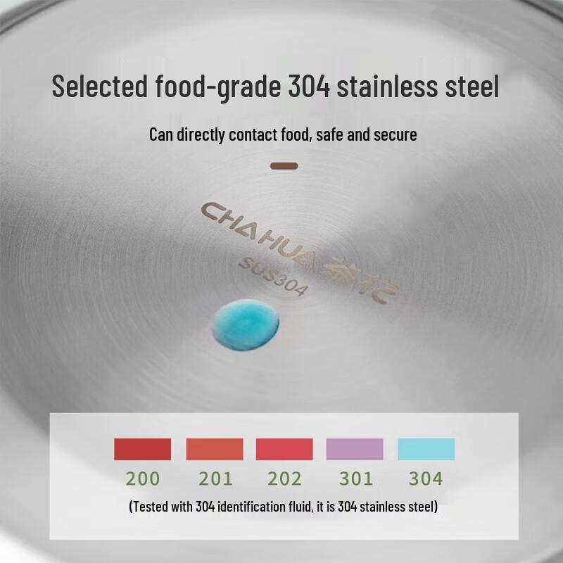 CHAHUA Rund middagstallrik i 304 rostfritt stål