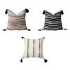 Plushes Chenilles Jacquard Stripeds Tassels Throw Pillow Cover, Bohemians Throw Pillow Cushions Sleeve for Fashionable Space