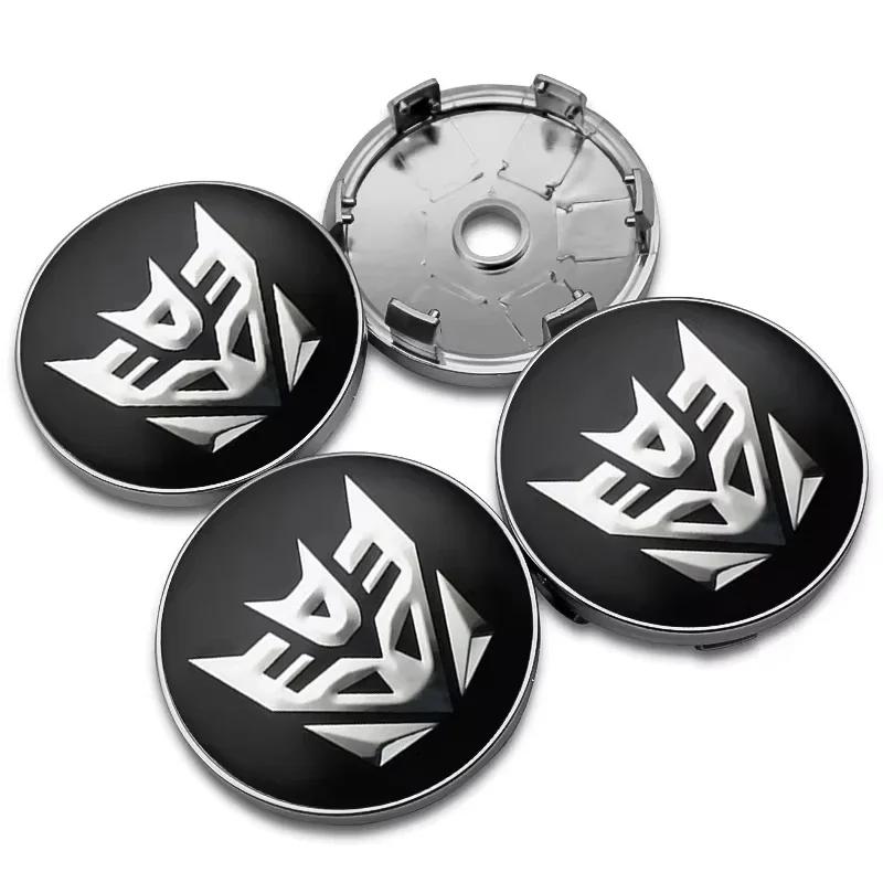 4PCS 56MM 60MM Autobot Emblem Uiversal Car Wheel Center Hub Cap Rim Cover Sticker
