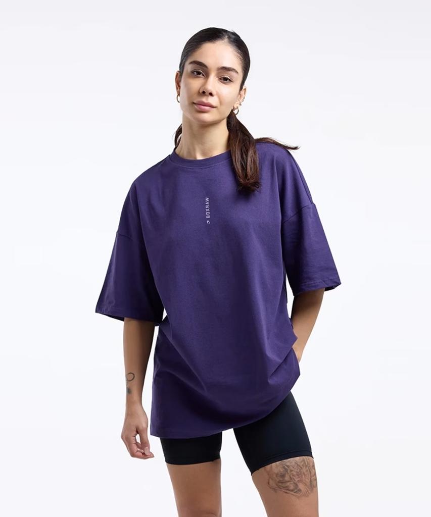 BOXRAW Lineal Oversized T-Shirt - Women'S W Bxrw-U-Linot-W [Purple] (Type A)