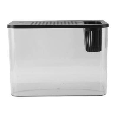 Kleines Aquarium aus Kunststoff, durchsichtig, Mikro-Landschaft, Desktop-Aquarium für Goldfische, Garnelen, Betta-Fische